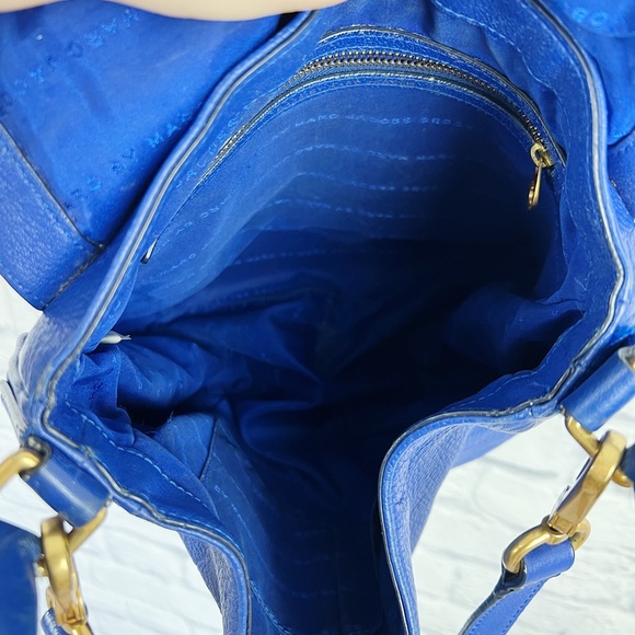 MARC JACOBS Leather Shoulder Crossbody Handbag in Royal Blue - Picture 6 of 9